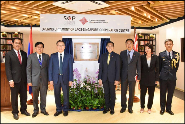 The Laos-Singapore Cooperation Centre in Vientiane was officially opened on 24 June 2019 by Dr Mohamad Maliki Bin Osman, Senior Minister of State, Ministry of Defence and Ministry of Foreign Affairs of Singapore, with Mr Thongphane Savanphet, Deputy Minister, Minister of Foreign Affairs of Lao PDR